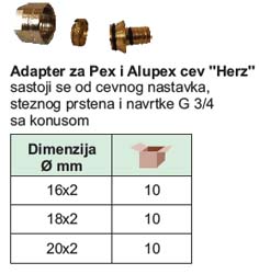 Adapter za Pex i Alupex
